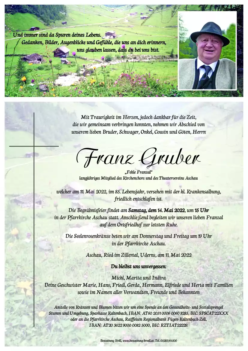 Parte von Franz Gruber